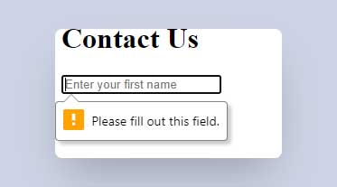HTML Submit Form Validation