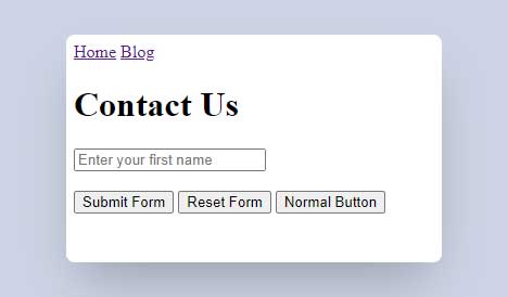 Contact Form with Buttons