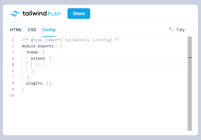 Tailwind CSS Config File