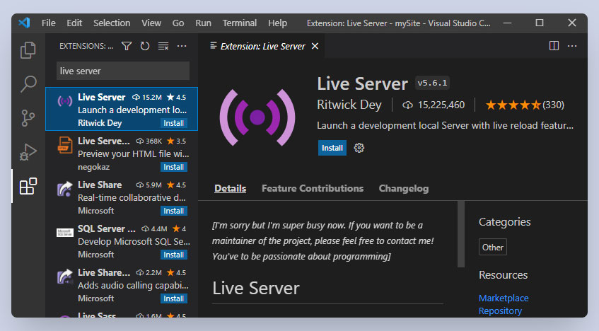 Live-server Extension